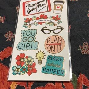 Paper house stickers 10 , girl , boss , plan on it